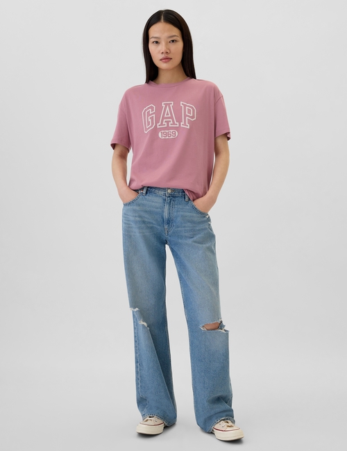 Organic Cotton Oversized Boyfriend Logo T-Shirt