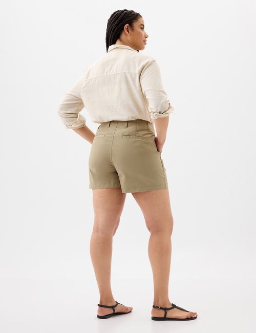5" Mid Rise Downtown Khaki Shorts