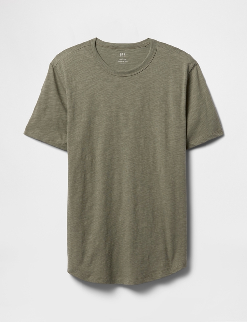 Lived-In Curved Hem Crewneck T-Shirt