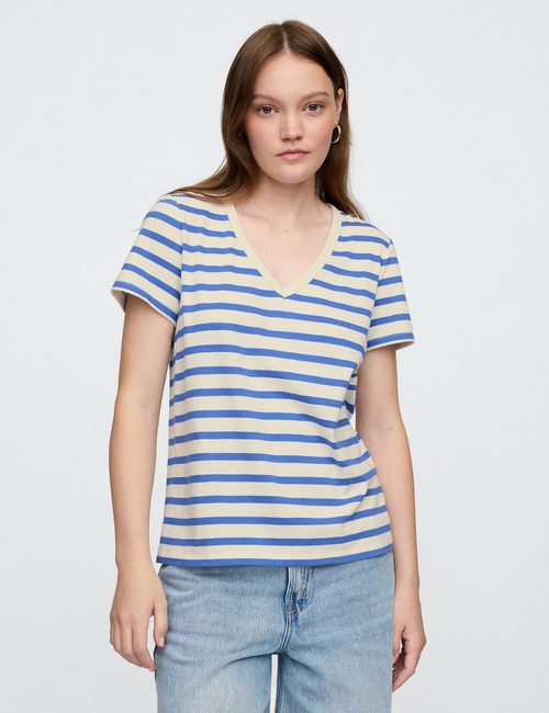 Favorite Stripe V-Neck T-Shirt