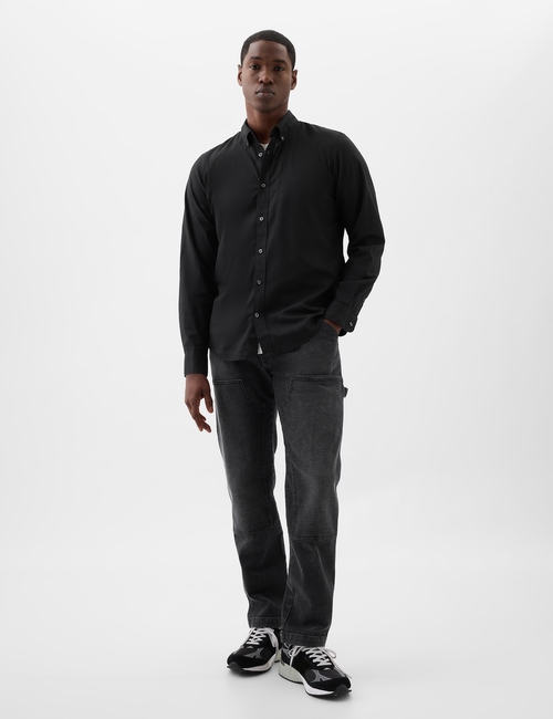 Stretch Poplin Shirt in Standard Fit