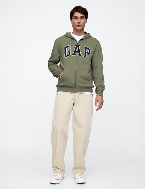 Relaxed Gap Logo Zip Hoodie