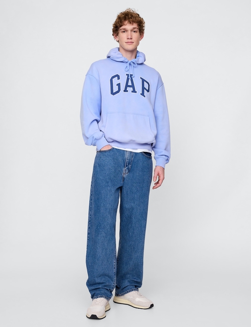 VintageSoft Oversized Logo Hoodie