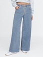 Mid Rise Knit Easy Baggy Jeans
