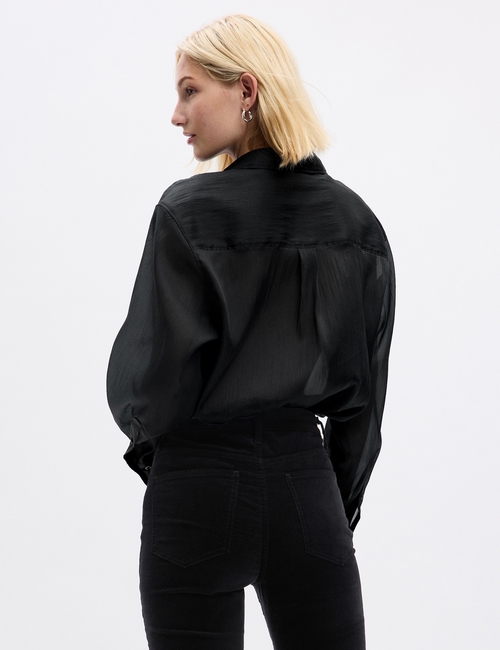 Sheer Organza Big Shirt