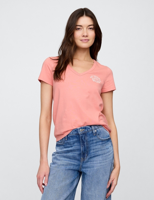 Gap V-Neck Graphic T-Shirt