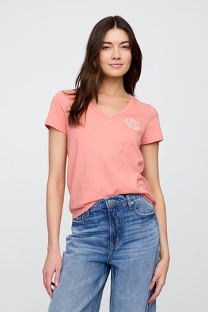 Gap V-Neck Graphic T-Shirt