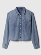 Cropped Denim Shirt