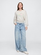 Vintage Soft French Terry Wedge V-Neck Sweatshirt