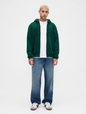 Relaxed Gap Logo Sherpa-Lined Zip Hoodie
