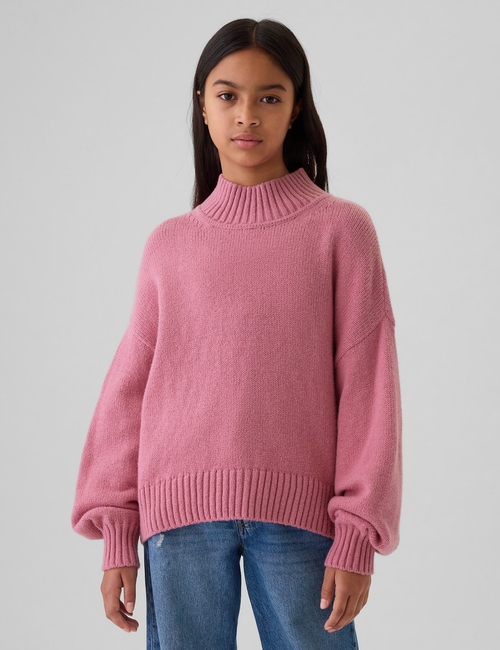 Kids CashSoft Oversized Mockneck Sweater