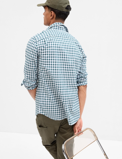 Stretch Poplin Shirt in Slim Fit