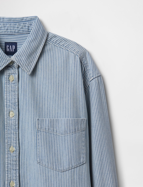 Denim Stripe Big Shirt