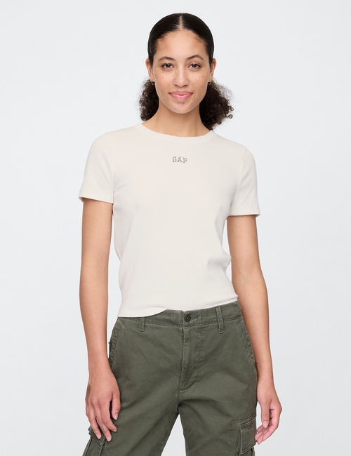 Modern Cropped Logo T-Shirt