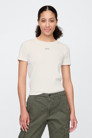 Modern Cropped Logo T-Shirt