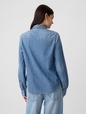 Fitted Denim Western Shirt with Washwell