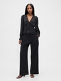 LS EYELET BTTN FRONT FEMME TOP