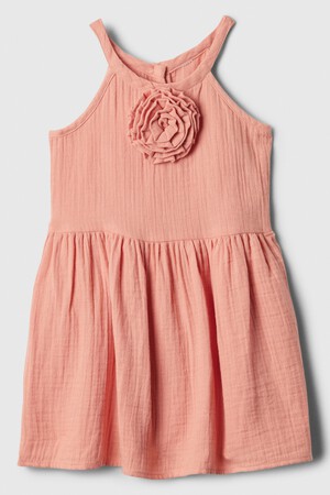 babyGap Gauze Sleeveless Rosette Dress