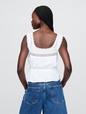 Lace-Trim Peplum Top