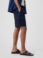 8" Linen-Cotton Cargo Shorts