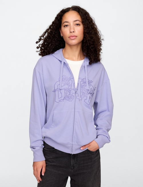 Relaxed Gap Logo Zip Hoodie