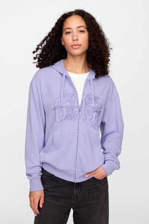 Relaxed Gap Logo Zip Hoodie