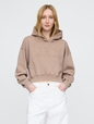 VintageSoft Cropped Logo Hoodie