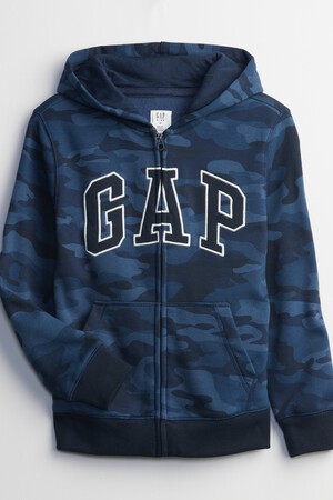 Kids Gap Logo Print Zip Hoodie