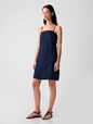 Linen-Blend Mini Dress