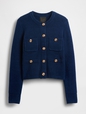 GAP STUDIO CROPPED GOLD BUTTON JACKET CARDIGAN