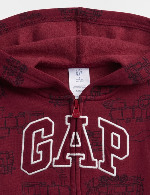 babyGap Relaxed Logo Print Zip Hoodie