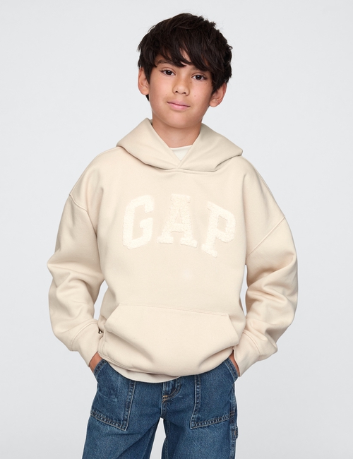 Kids Vintage Soft Textured Logo Hoodie