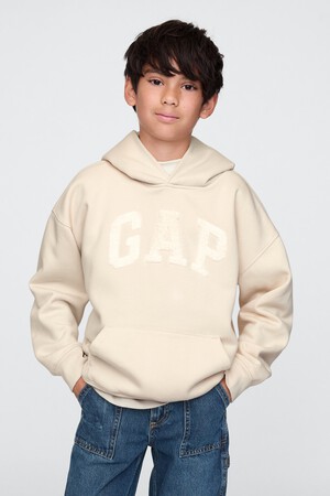 Kids Vintage Soft Textured Logo Hoodie
