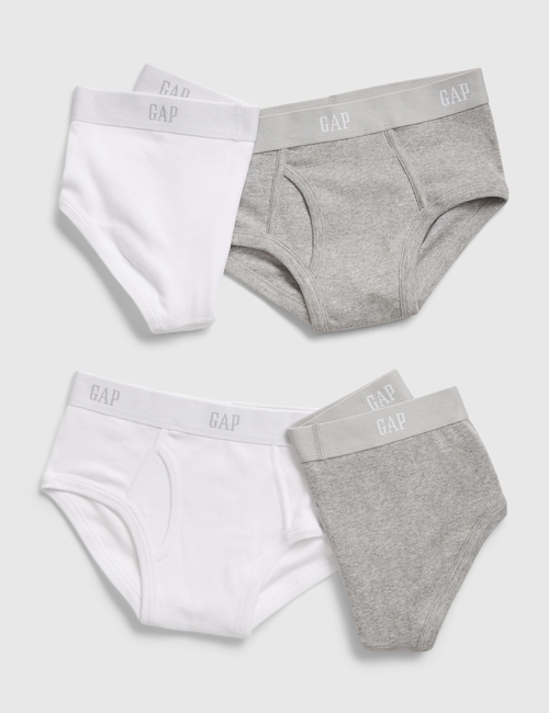 Kids Organic Cotton Solid Briefs (4-Pack)