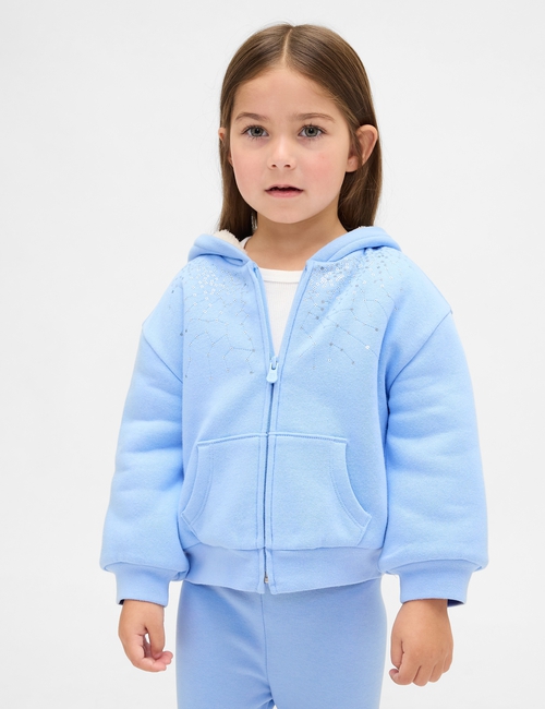 Baby & Toddler Sherpa-Lined Sequin Zip Hoodie
