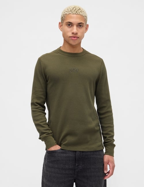 V-FRCH LS WAFFLE MINI LOGO CREW