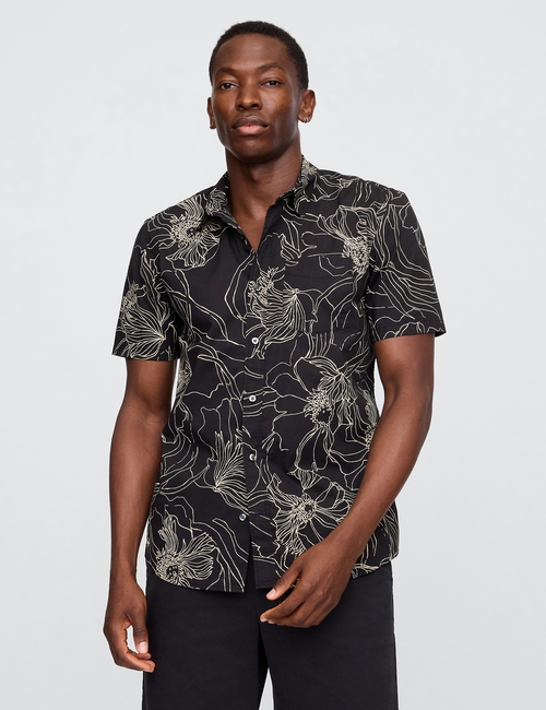 Stretch Poplin Shirt in Standard Fit