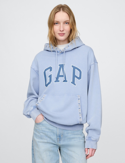 VintageSoft Oversized Logo Hoodie