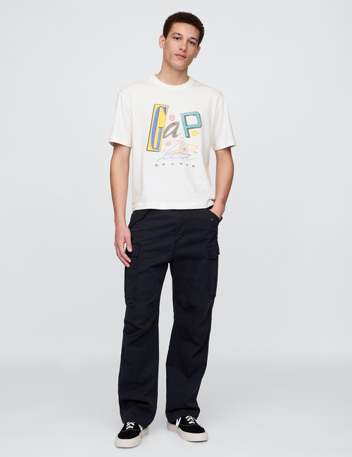 Cropped Gap Logo T-Shirt