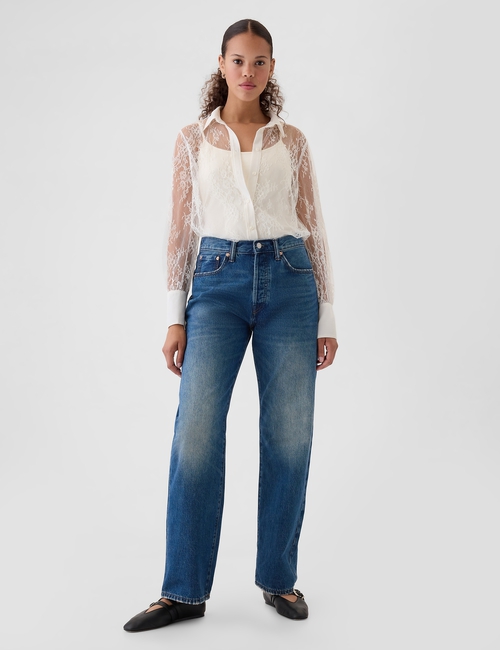 Sheer Lace Classic Shirt