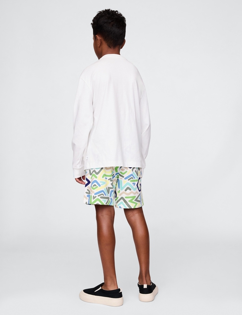 Kids Relaxed Gap Print Pull-On Shorts