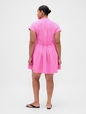 Cotton Gauze Mini Shirtdress
