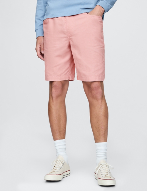 Linen-Cotton Easy Shorts