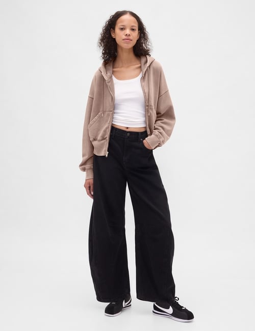 VintageSoft Full-Zip Wedge Hoodie