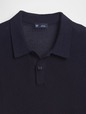Textured Crochet Polo Shirt