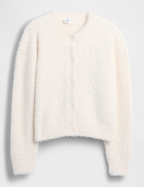 Kids Eyelash Cardigan Sweater