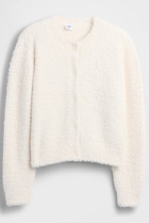 Kids Eyelash Cardigan Sweater
