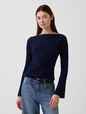 Ribbed Boatneck T-Shirt