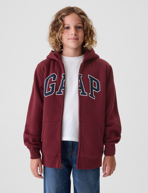 Kids Relaxed Gap Logo Sherpa Zip Hoodie