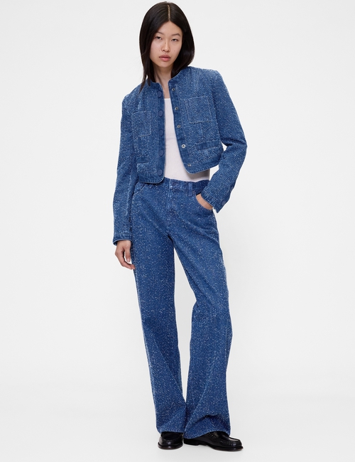 GapStudio Low Rise Denim Tweed Loose Jeans